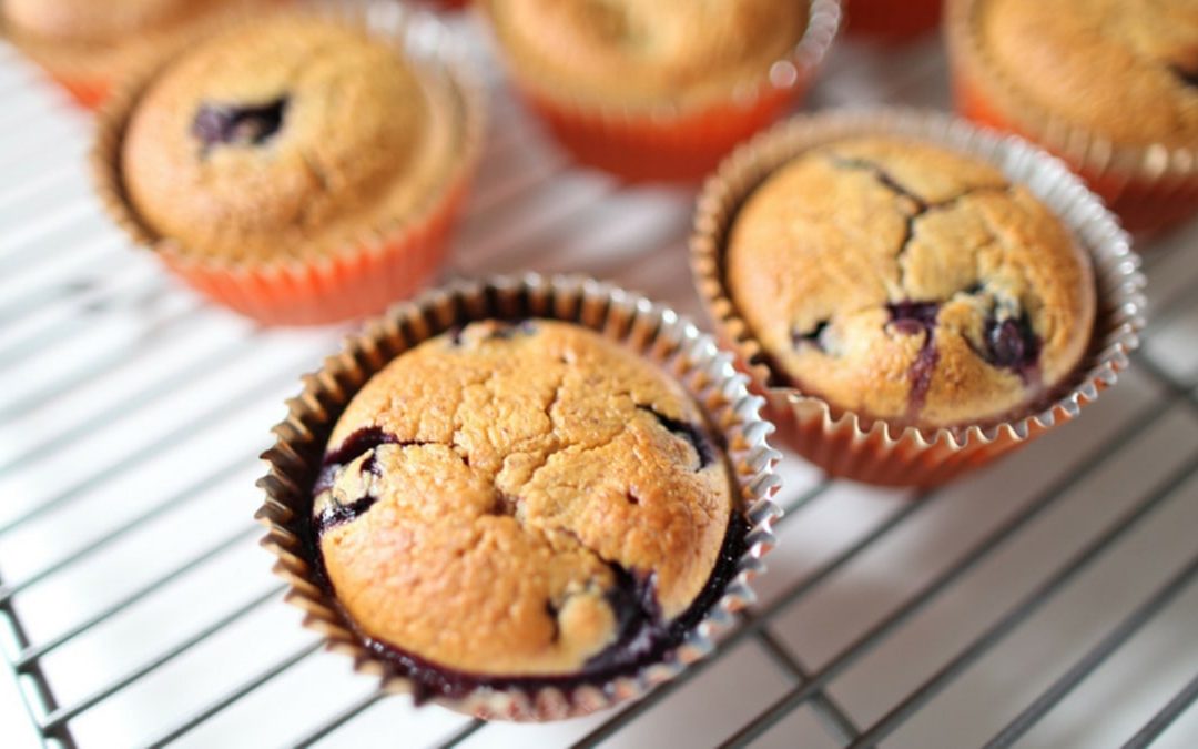 Nut-Free, Grain-Free Coconut And Tapioca Flour Blueberry Muffins